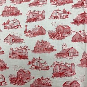 Ivy Lane for Quilting Treasures farm toile homestead cotton fabric 46”x 44”